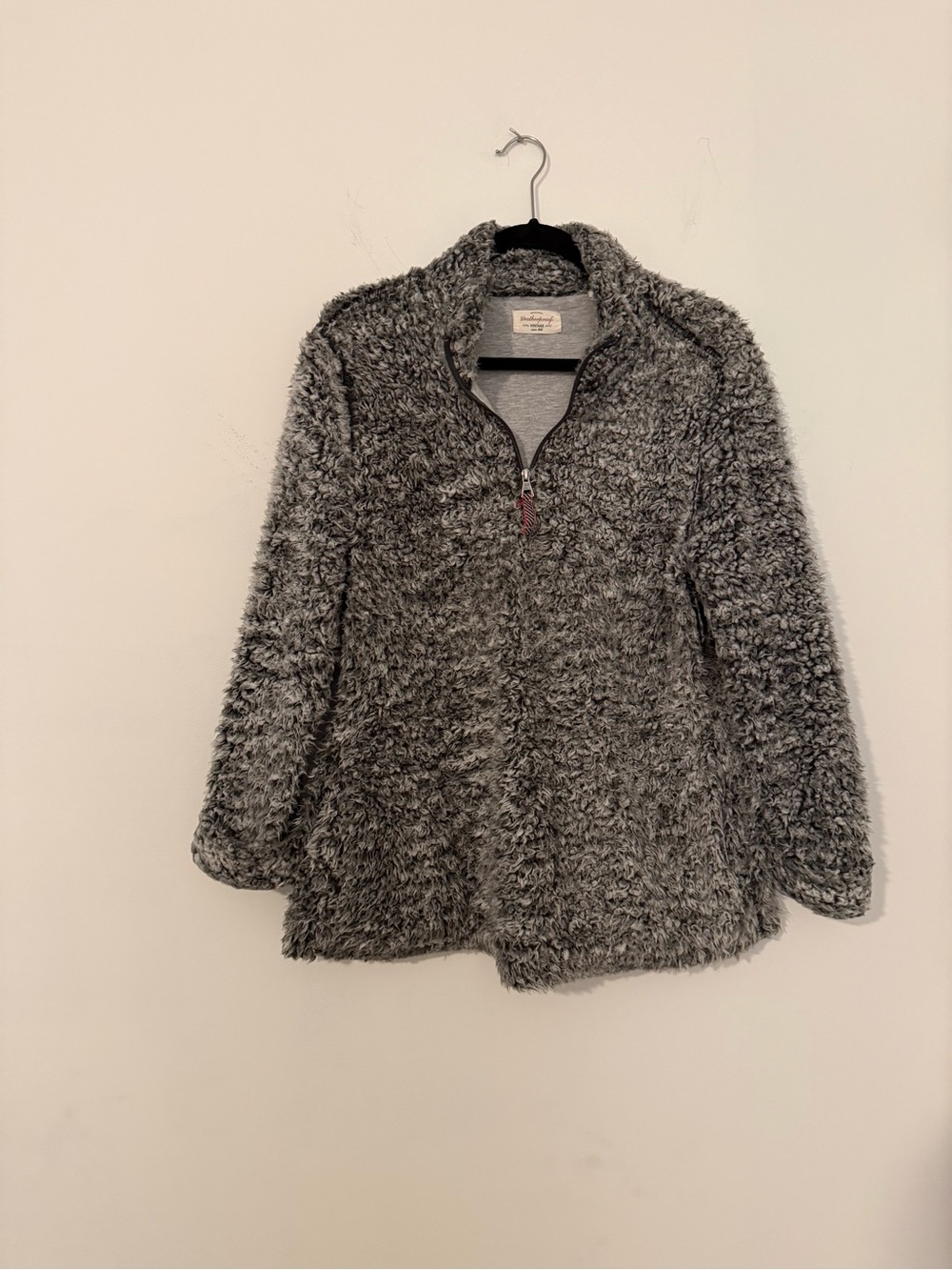 Weatherproof Women's Faux-Sherpa Half-Zip Jacket - Gray